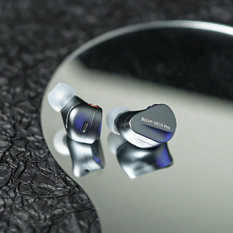 BGVP NS10 Pro Auricolare planare da 6 mm 8BA + 2DD Drive Auricolari HIFI con monitor cablato in-ear con cavo MMCX con spina sostituibile 2 in 1