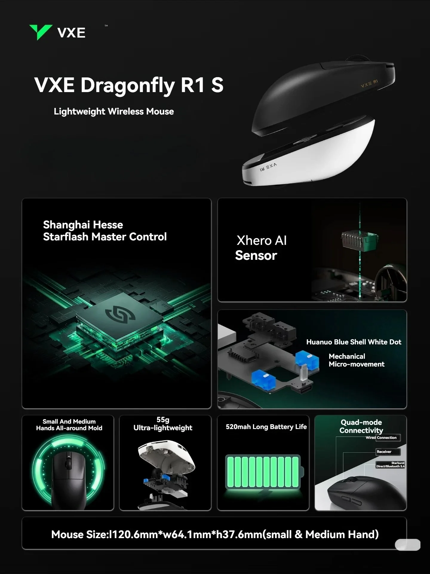 ATK VXE R1 S SE Pro MAX Wireless Gaming Mouse PAW3395 Lightweight Rechargeable E-sports FPS Mice Custom Ergonomic Tri-Mode Gamer