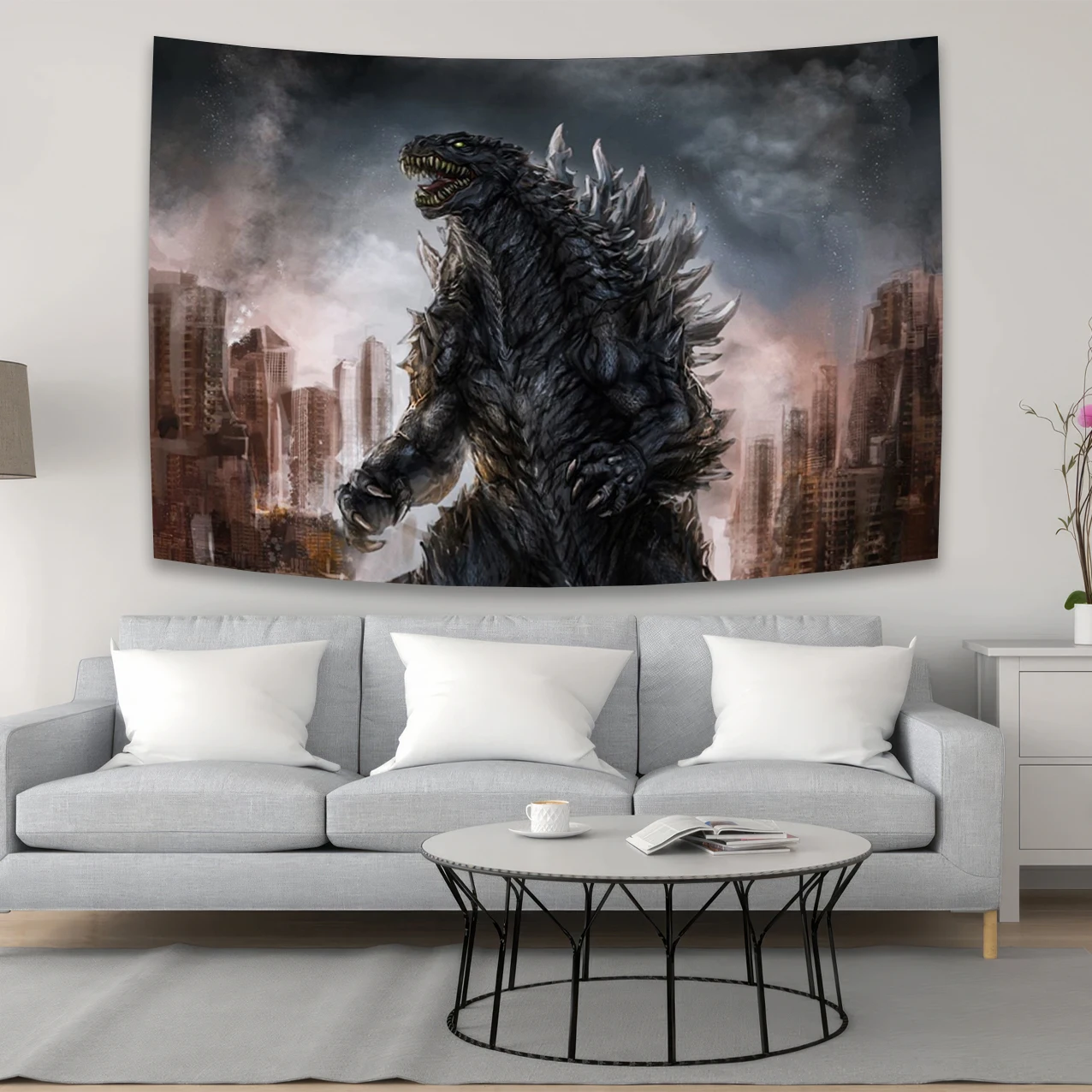 Monster Movie Tapestry Wall Hanging Room Decor Bohemian Canvas Art Wall Hanging Bedroom Decoration