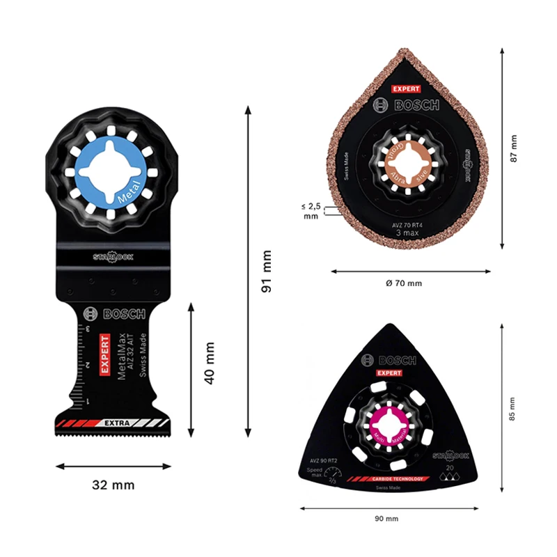 BOSCH EXPERT Series Specialized Accessories Multifunctional For Cutting/Grinding/Cement Paste/Abrasive Metal Tool Attachments