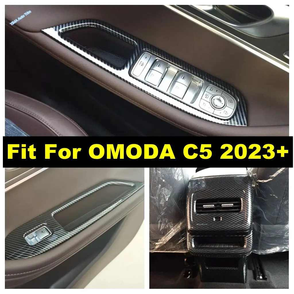 

For OMODA C5 2023 2024 2025 Rear Armrest Box Air Conditioner AC Vent Anti Kick / Window Lift Button Frame Cover Trim Accessories