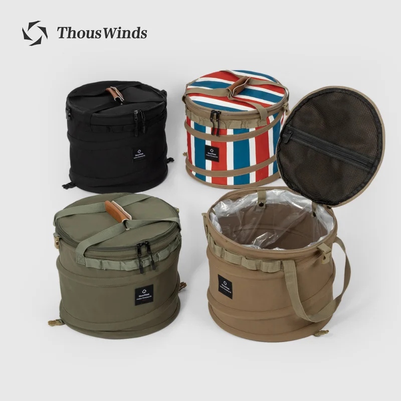 Thous Winds Multifunctional Camping Bag, Auto-Rise with Spring Bucket Bag, Picnic, Hiking, Outdoor Storage Bag for Backpacking