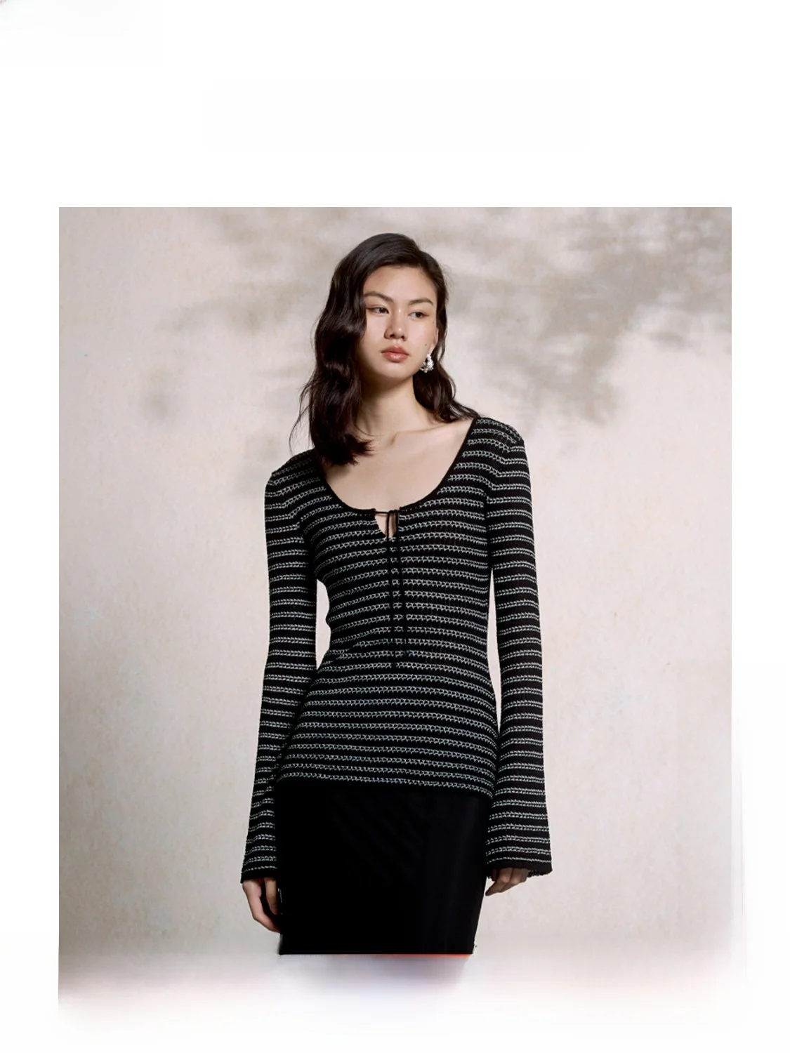 

Женский вязаный свитер ZhiZhi Mulan с микротекстурой, повседневный, с круглым вырезом, длинными рукавами, осенняя новинка