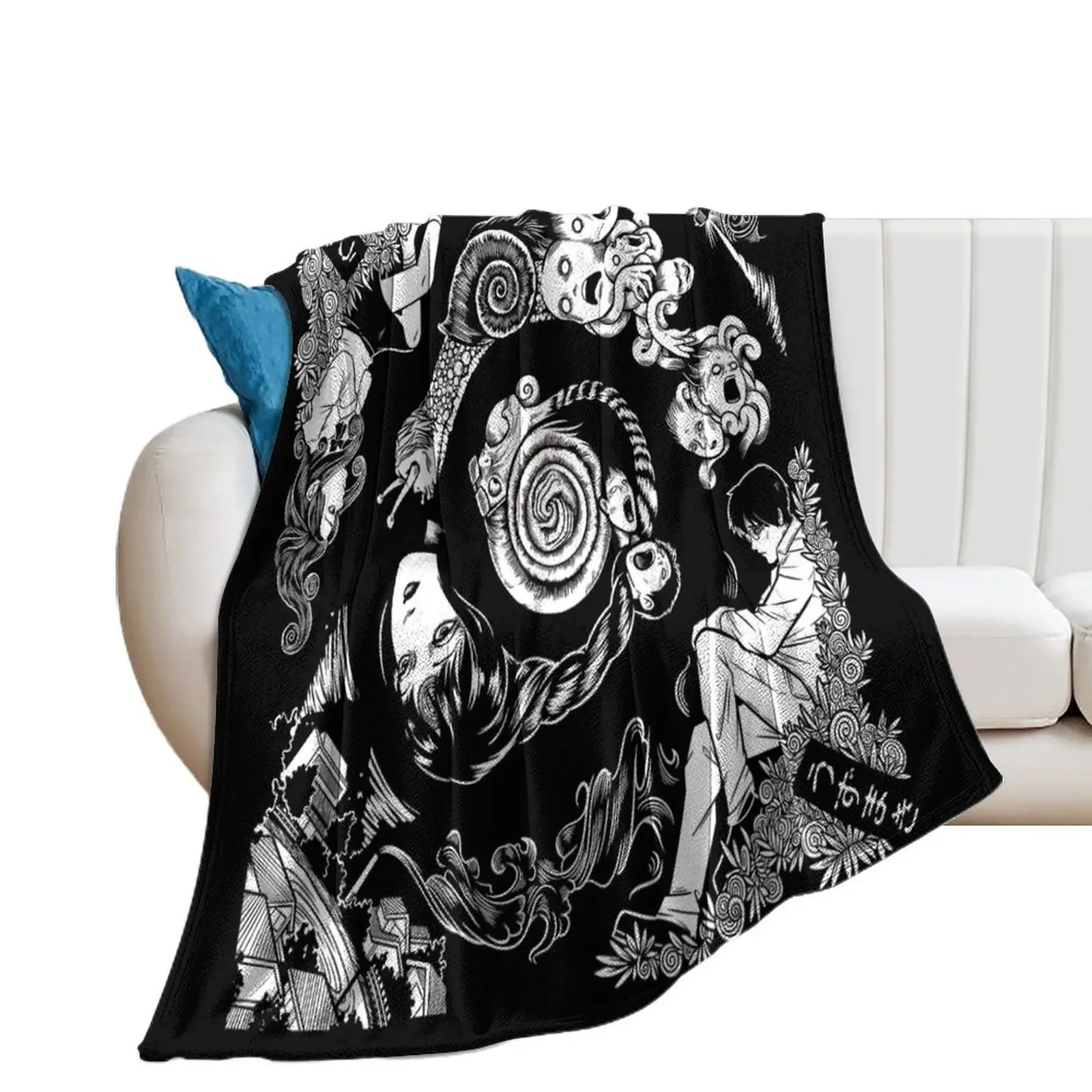 Spiral Into Horror - Uzumaki Throw Blanket Luxury Throw warm for winter Plaid Blankets