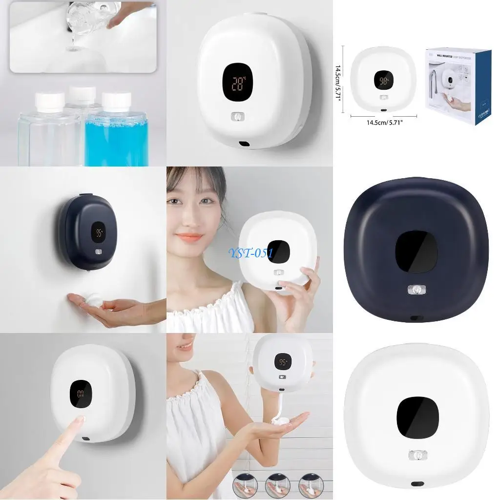 

E15A Wall Mounted Touchless Soap Dispenser 300ml Auto Soap Dispenser for Shopping Mall Hospital Office 3 Dispensing Modes