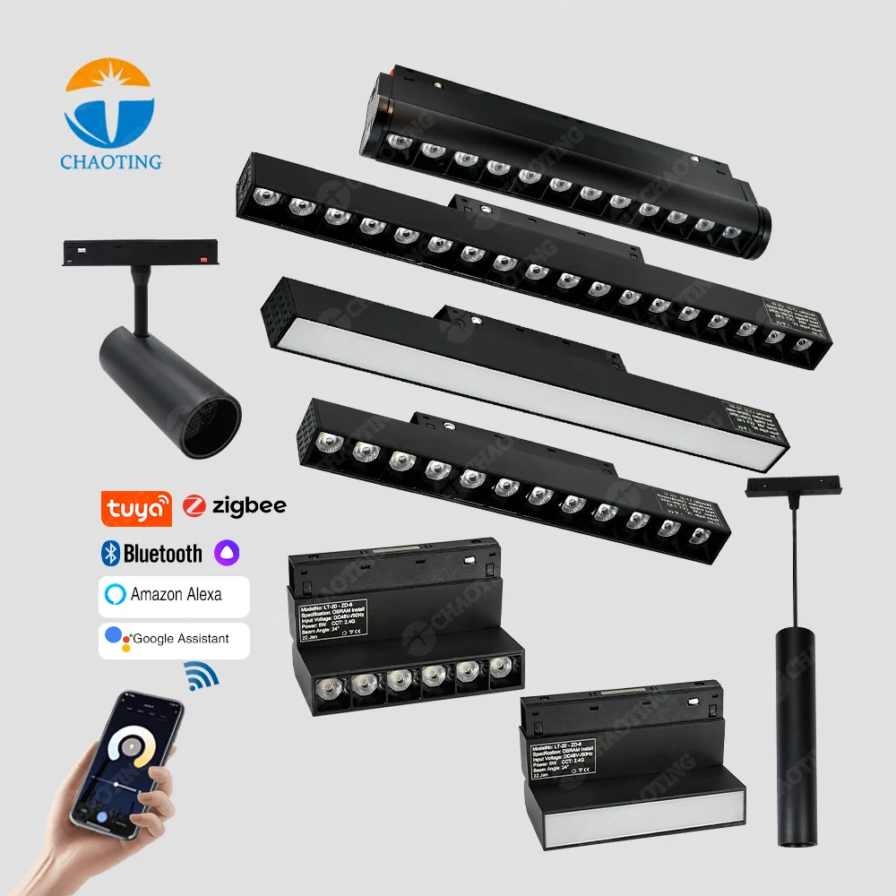 Good Price Magnetic Track System Surface Mounted Spot Focus Lamp Linear Light Magnetic Led Track Light For Commercial Lighting