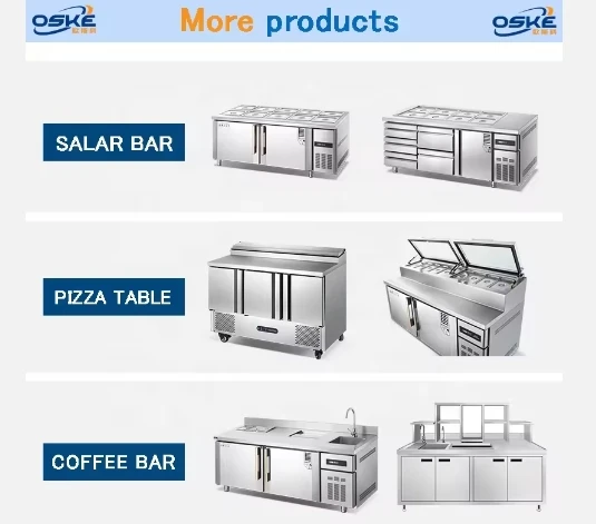 Price in America Counter Top Salad Freezer Ultra Large Capacity Pizza Prep Table Fridge  Display Cooler for  Beverage Factory