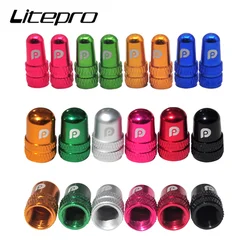 Litepro Aluminum Alloy Schrader Valve Cap MTB Mountain Bike Presta Valves Cover  For Road Bicycle