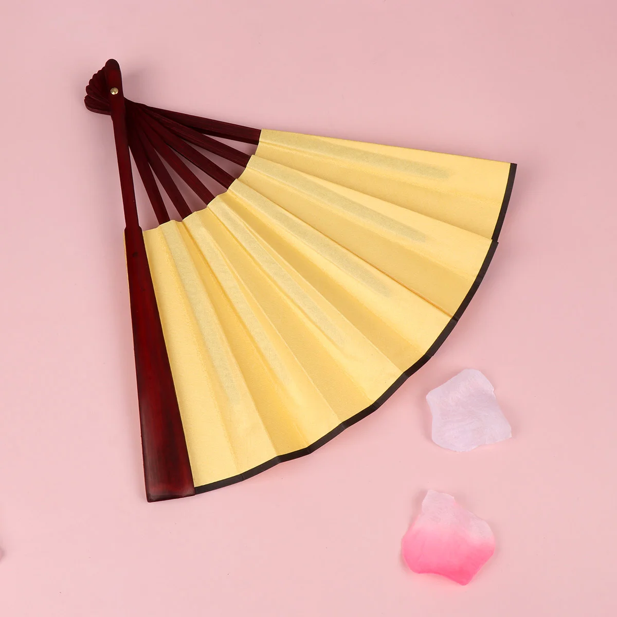 Éventails portables pliables de Style chinois pour femmes, 2 pièces, tissu vierge, refroidissement portatif, décor de mariage, cadeaux spéciaux