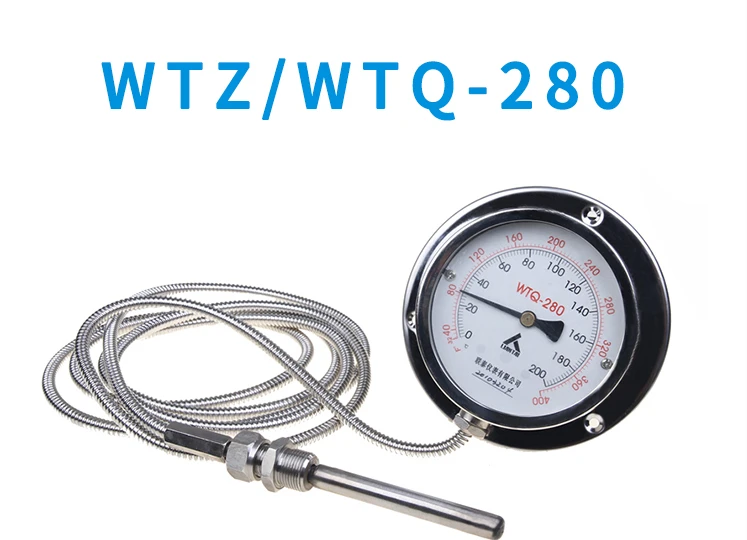 WTZ/WTQ-280BF stainless steel pressure thermometer for industrial boiler temperature measurement