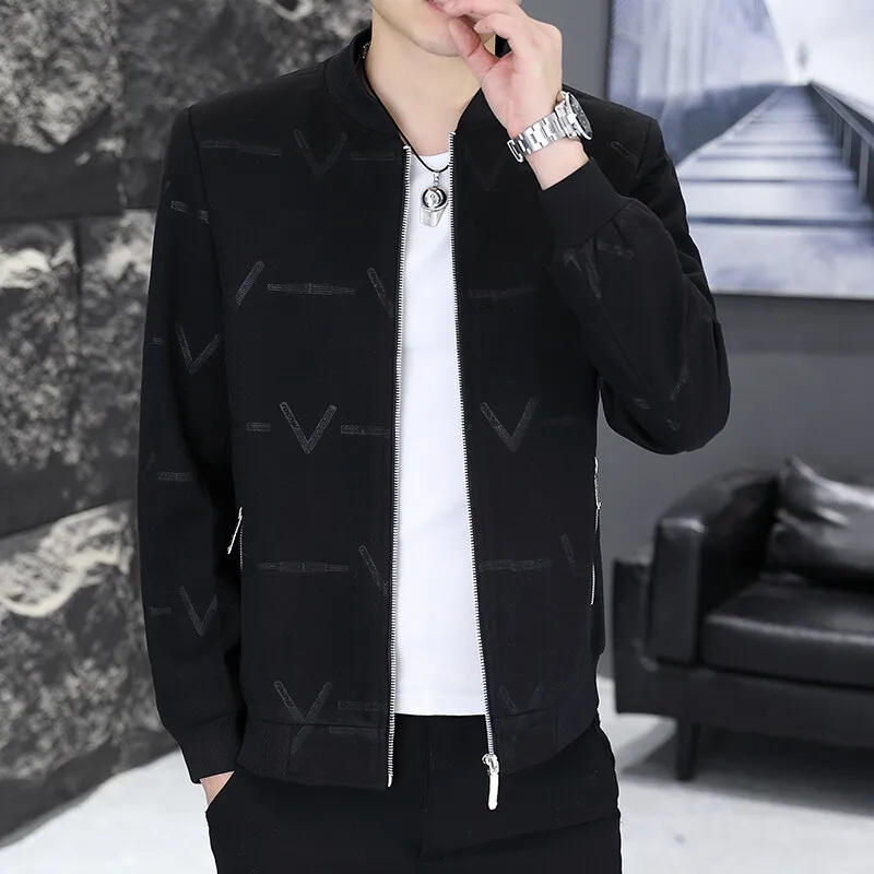 

High Quality Stand Collar Bomber Jacket Men 2025 Spring Casual Business Jackets Fashion Social Streetwear Coats Men Clothing