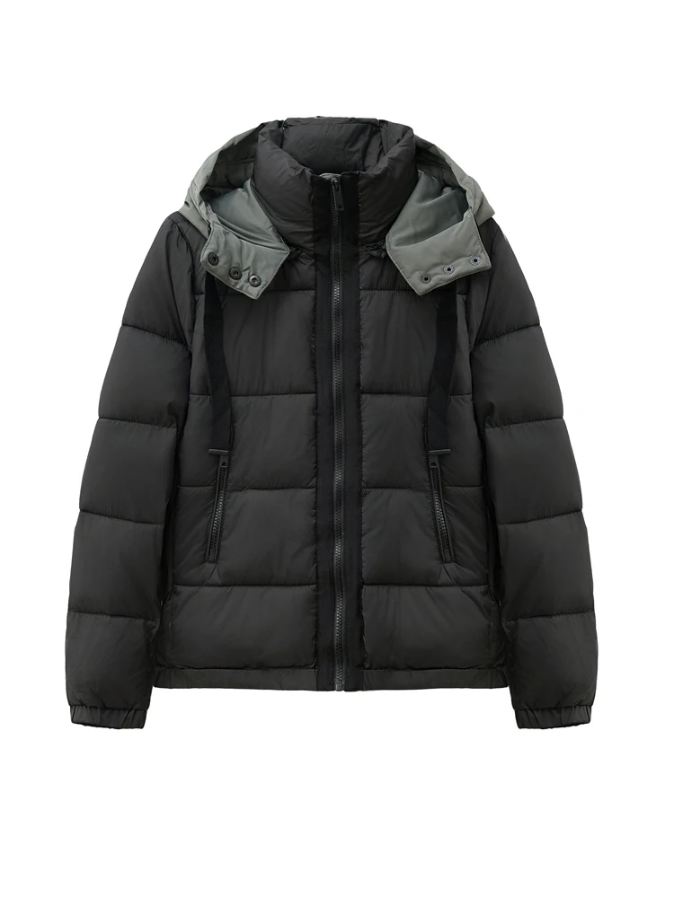 

Женская шапка на складе 2025 года, съемная стеганая куртка, короткая куртка, толстый термотоп