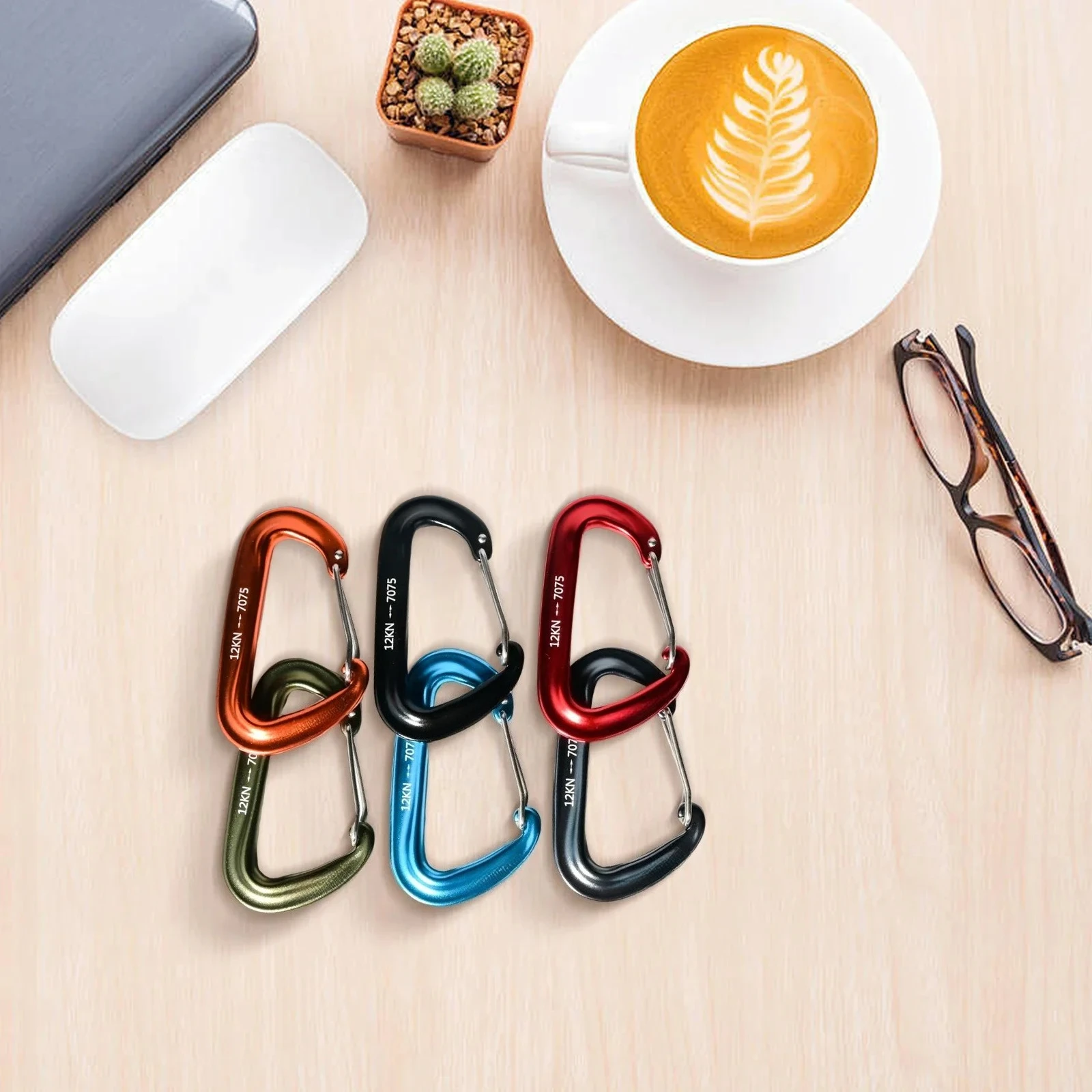 6-Piece Aluminum Carabiner Set 5