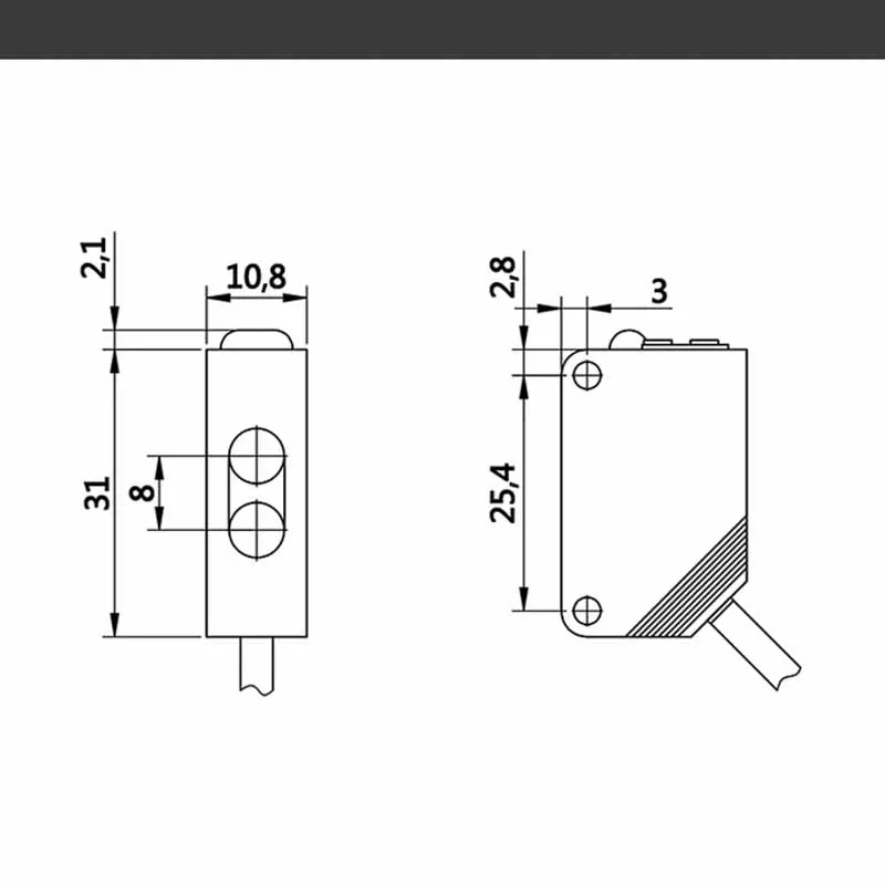 DC 6V to 36V 2 meters Mirror Feedback Photocell For Alarm Garage Automation Automation Trigger Retroreflective Motor Sensor