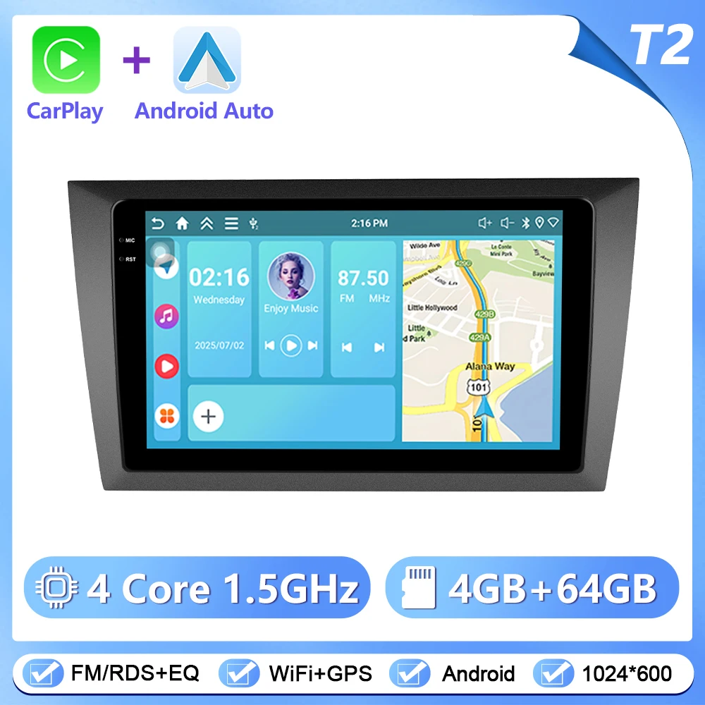 Podofo CarPlay Android Auto autoradio voor Volkswagen Golf 6 2010-2013 GPS Intelligent Systems Stereo Multimedia autoradio