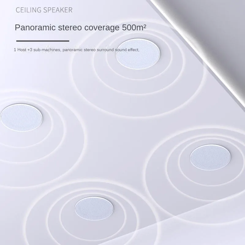 ワイヤレスBluetooth天井スピーカー,壁に取り付けられた,低音,家庭用,30W
