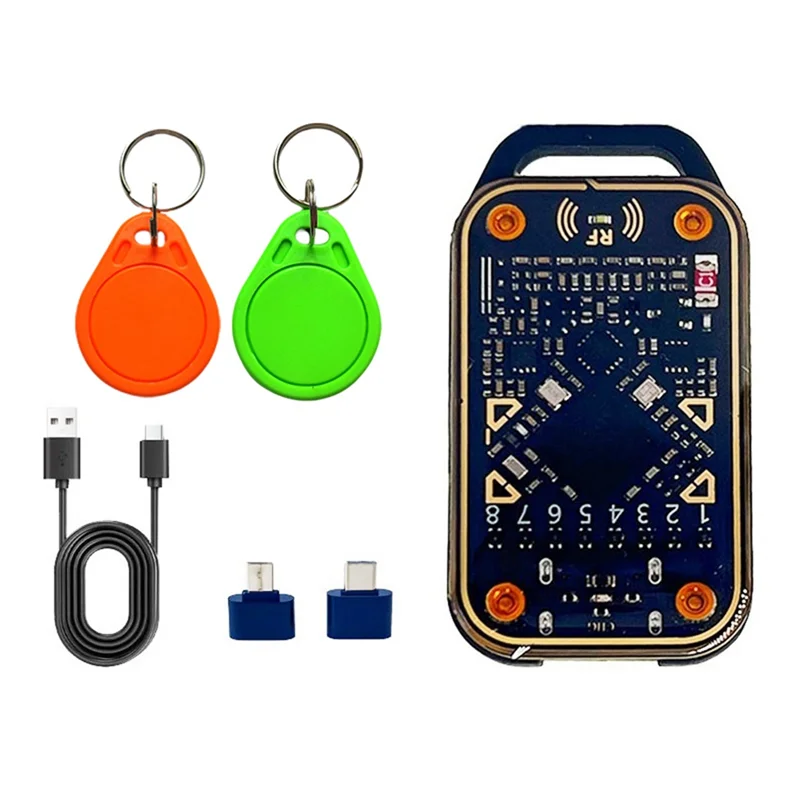 ABGI-Restart Emulatore di carte ultra intelligenti Chameleon + Portachiavi UID/CUID Lettore di chip intelligenti RFID 125K 13,56M Decodifica Duplicatore NFC