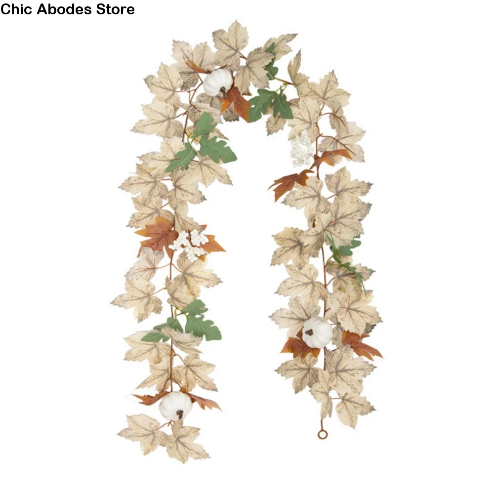 

Artificial Flowers Artificial Maple Leaf Vine Realistic Double Sided Maples Leaf Garland Plastic Imitation Plant