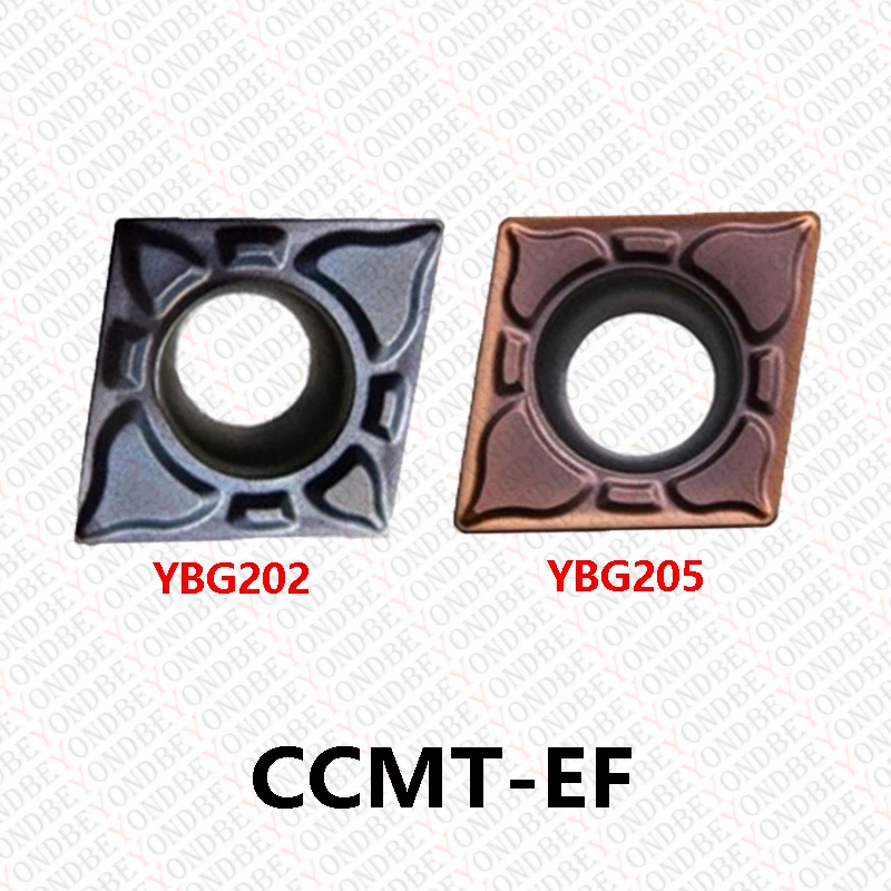 Inserto de carburo CCMT CCMT060204 CCMT060208 CCMT09T304-EF CCMT09T308-EM-HM CCMT120404 CCMT120408 CCMT120412-HF-HR YBG202 YBG205