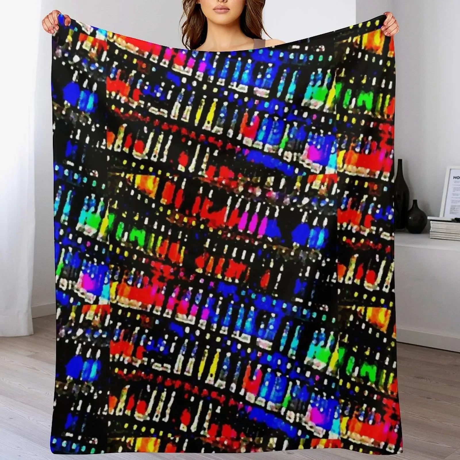 

Color palette Carnival of Black Red, Royelby Iritof Throw Blanket Thins decorative Decoratives Sofa Blankets