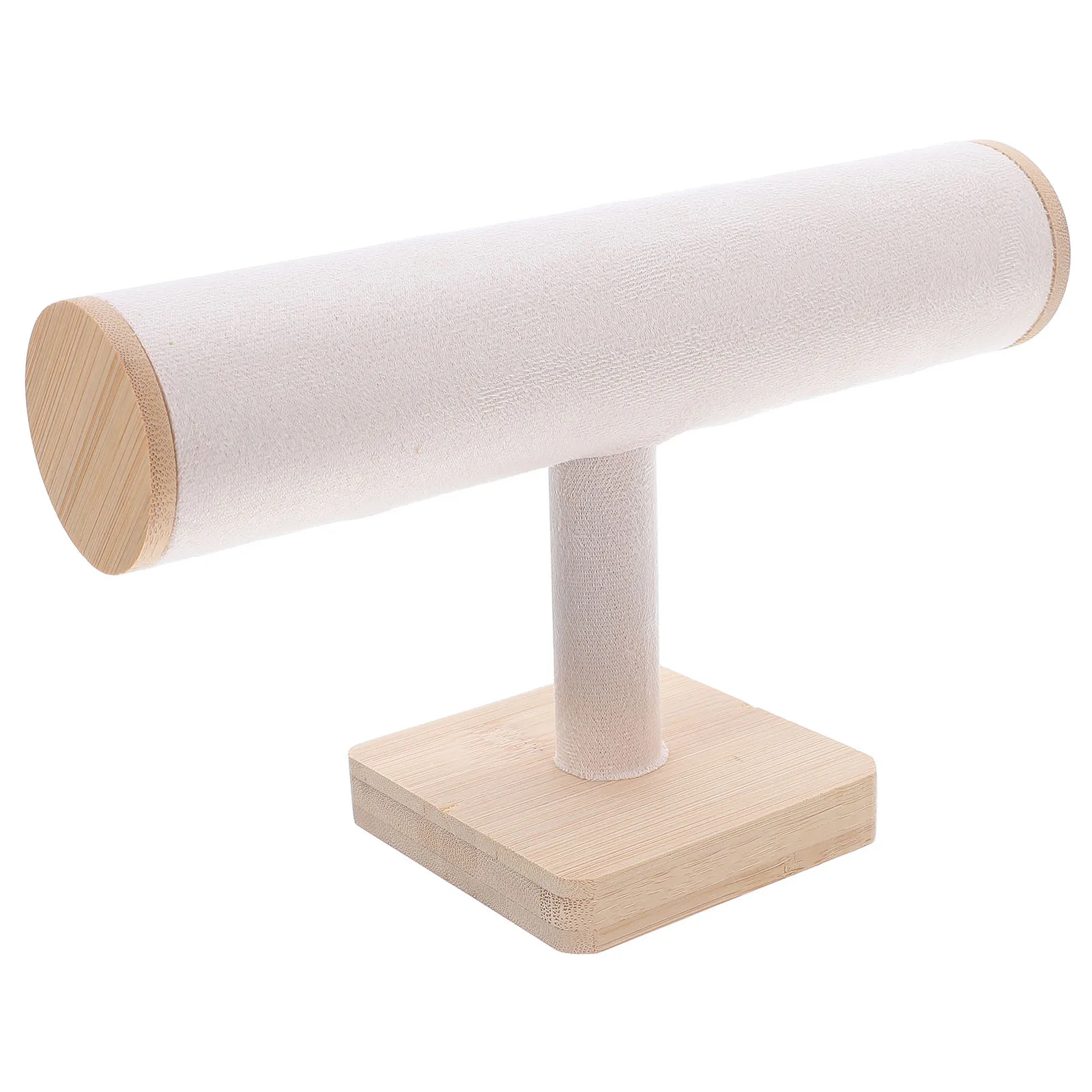 

Jewelry Display Stands T-Shaped Wooden Bracelet Holder Stand for Watch Bangle Scrunchie Storage Countertop Display Rack