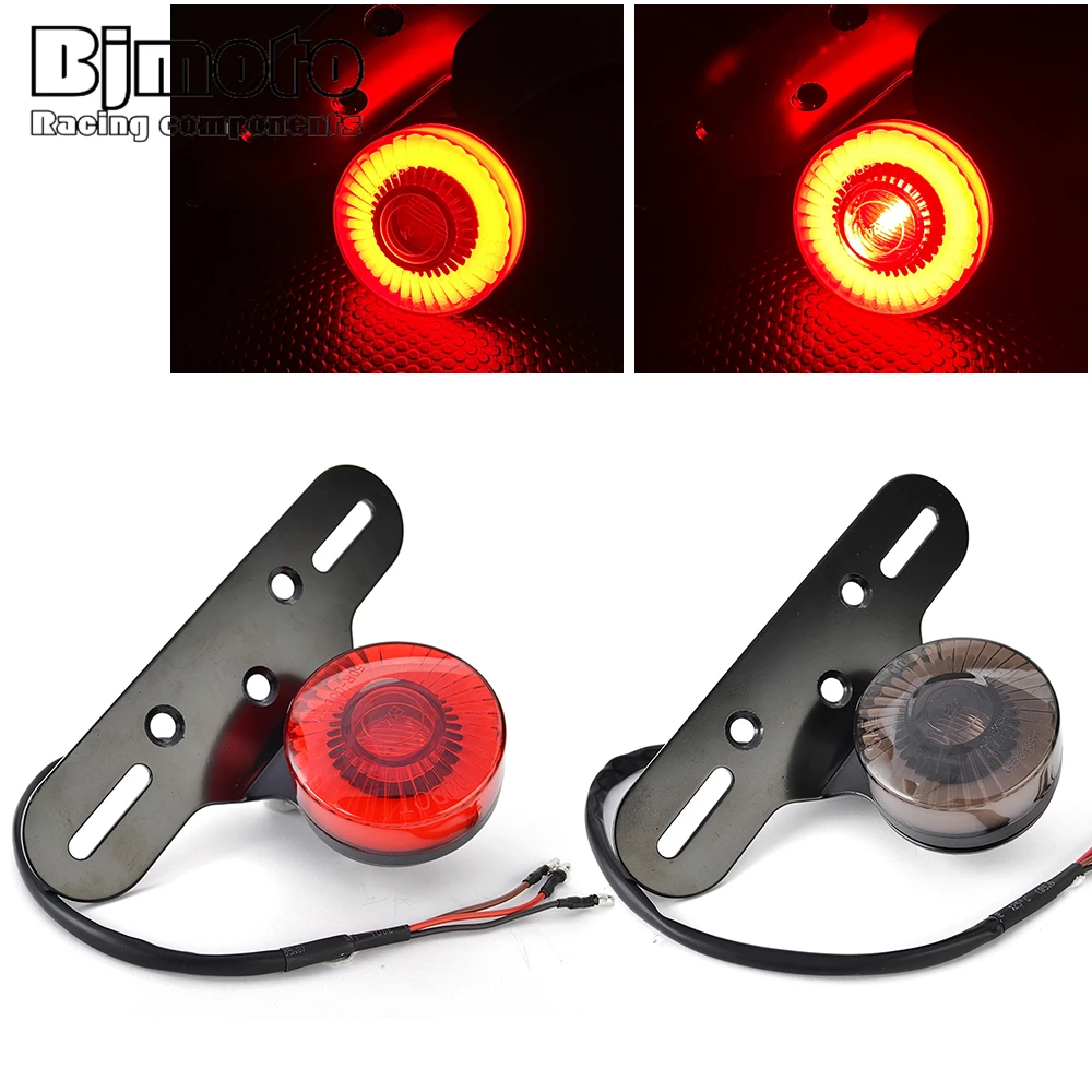 Motorcycle LED Rear Brake Tail Light Stop License Plate Lights For Harley Sportsters XL883 XL1200 Bobber Chopper Cafe Racer