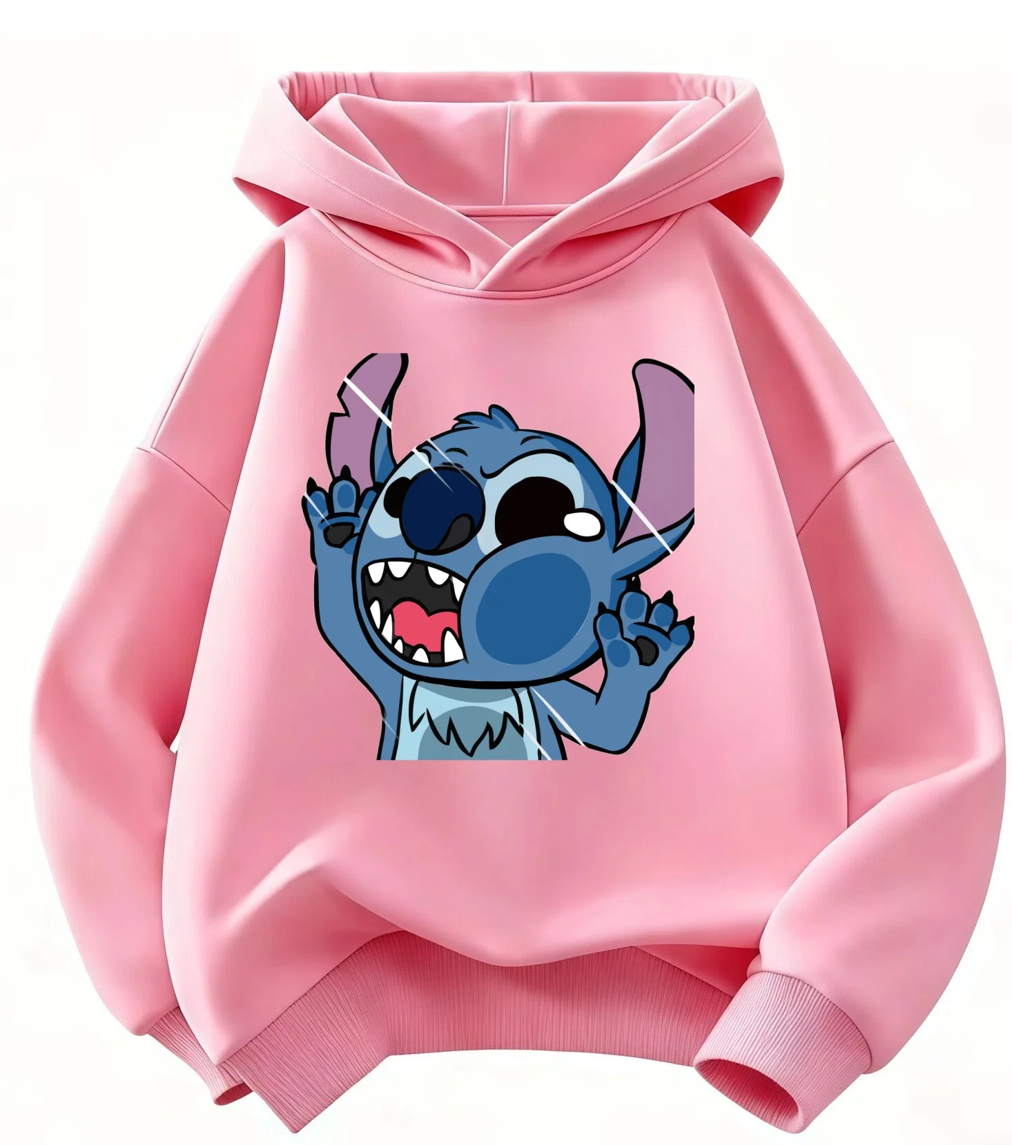 

Premium Disney Stitch Kids Hoodie Warm Fleece Lined Pullover Hooded Top Outdoor Casual Wear for Kids Boys Girls 4-16Y High