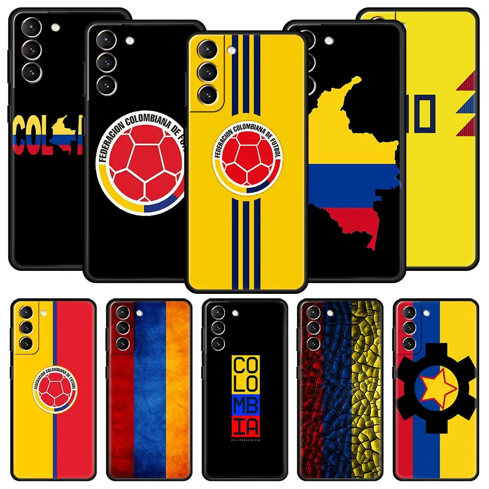 Colombia Flag Case For Samsung Galaxy S22 S21 S20 Ultra FE 5G S24 S9 S10 Plus S23 S10E Silicone Phone Cover Shell