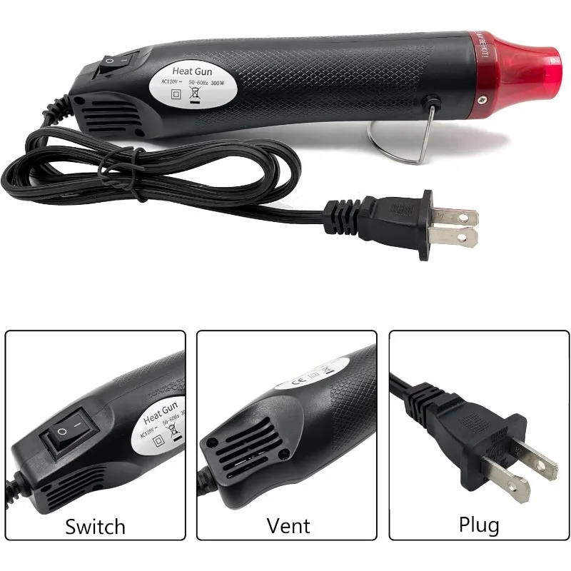 Heat Gun-Mini Hot Air Gun for DIY Crafts Portable Heat Air Gun Tool for Embossing Shrink Wrapping Drying Paint