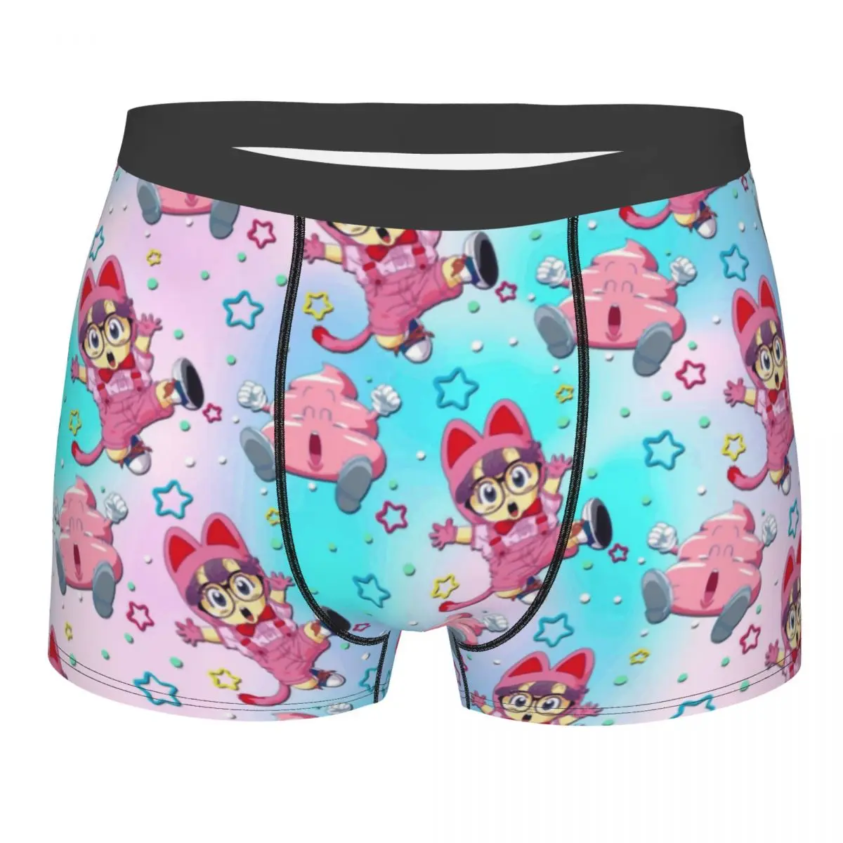 

Arale And Poop Pattern Underwear Men Sexy Printed Custom Dr. Slump Boxer Shorts Panties
