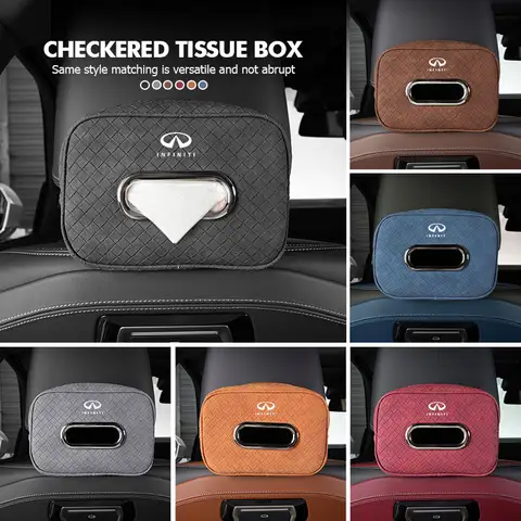 인피니티 Q70L QX50 Q50 QX30 QX60 QX80 Q60 Q30 QX70 Q70 G37 G35 차량용 티슈 박스 시트 뒤 암레스트 걸이식 종이 보관함