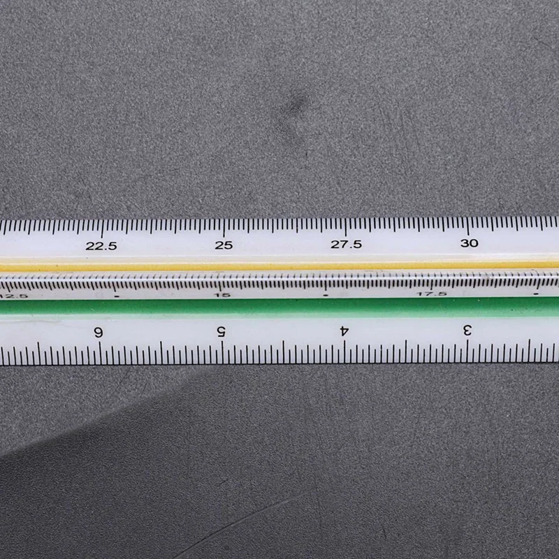 10X 1:20 1:25 1:50 1:75 1:100 1:125 Plastic Triangular Scale Ruler