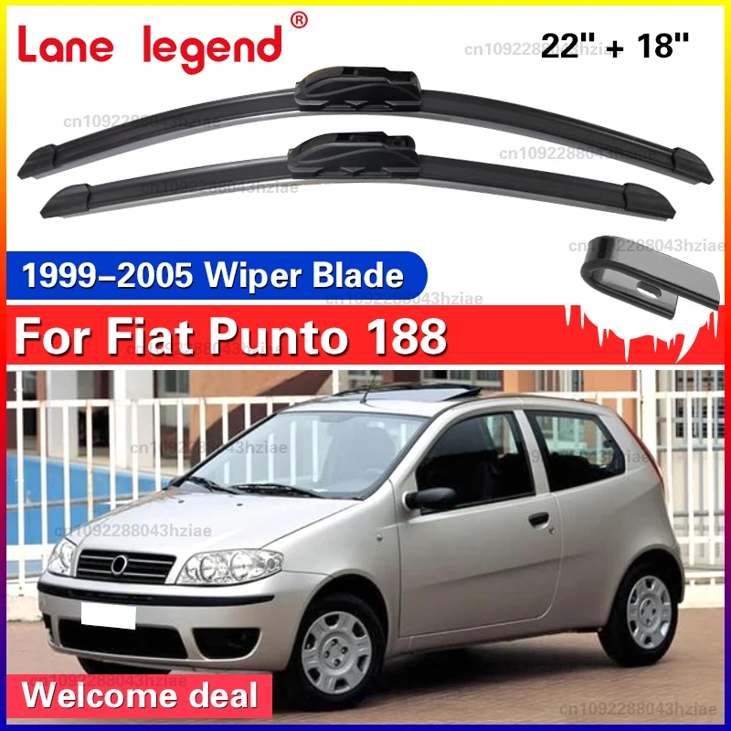 Für FIAT Punto 188 1999-2005 Auto Wischer U-typ Weiche Gummi Ohne Knochen Wischer HD Leise Langlebig Automotive wischer 22 "+ 18"
