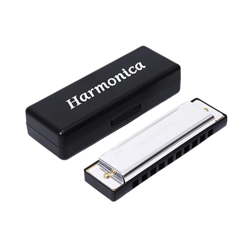 10 Hole Metal Harmonica ABS Construction for Beginners and Professional