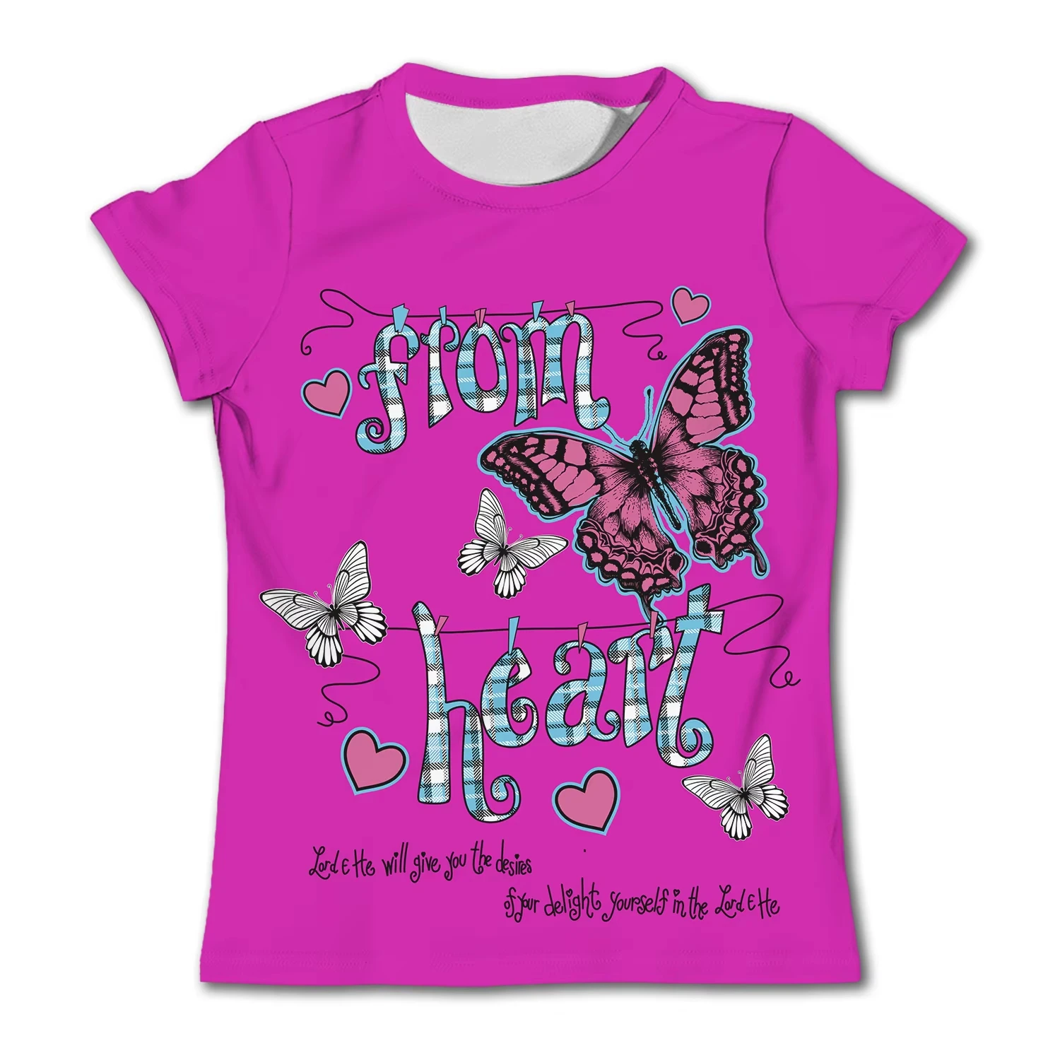 

Children's Clothing Girl T-Shirt Short Sleeve 3D Butterfly Print Kids Summer Clothes Casual Fashion Outdoor Girl Clothes Tops