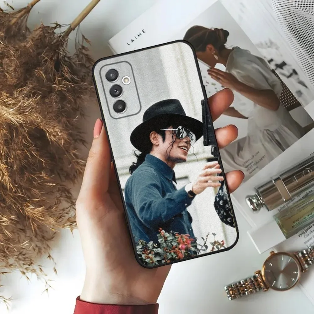 Singer Michael Jackson Phone Case For Samsung S24,23,22,30,21,10,9,Ultra,Plus,Lite,FE,5G Black Soft Case image 3