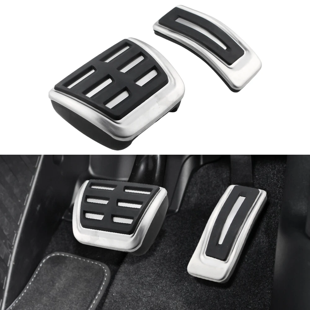 Edelstahl RHD Auto Gas Bremspedal Abdeckungen für Audi A4 B9 A5 A6 C8 A7 A8 D5 Q5L Q7 4M Q8 2017-2025 Innen Zubehör – Detail 1