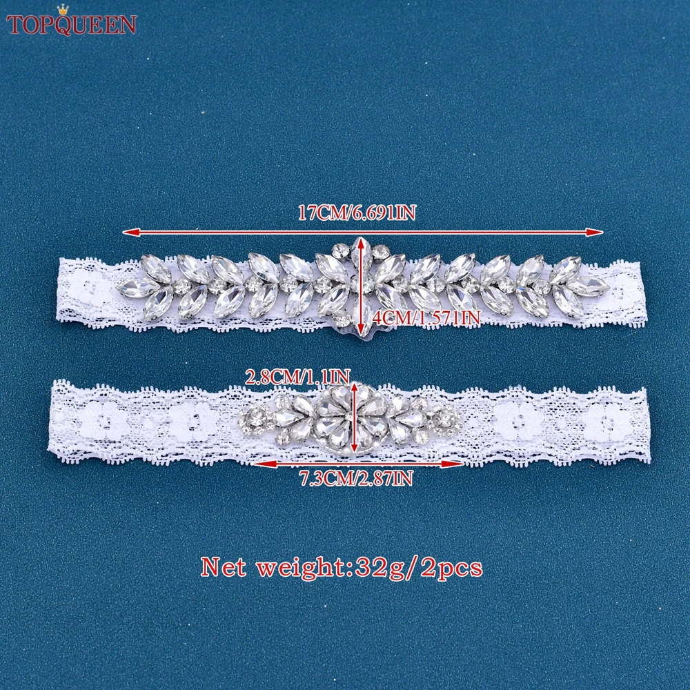 TOPQUEEN Hochzeit Strumpfband Elastische Gürtel Braut Sexy liguero podwiazka slubna liga de novia jarretiere mariage bijoux para Weibliche S69