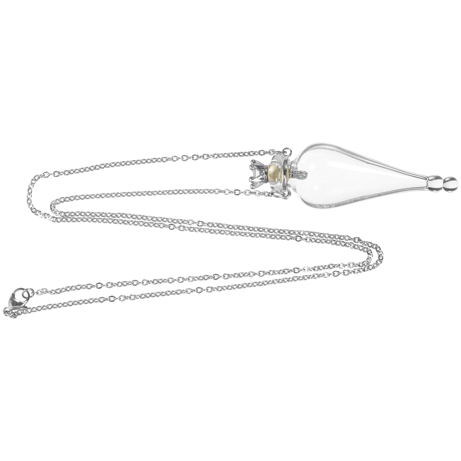 

Hanging Mini Glass Bottle Necklace Tiny Jar Pendant Sturdy Decorative Chain for Honeymoon Keepsakes Mini Jars with Chain