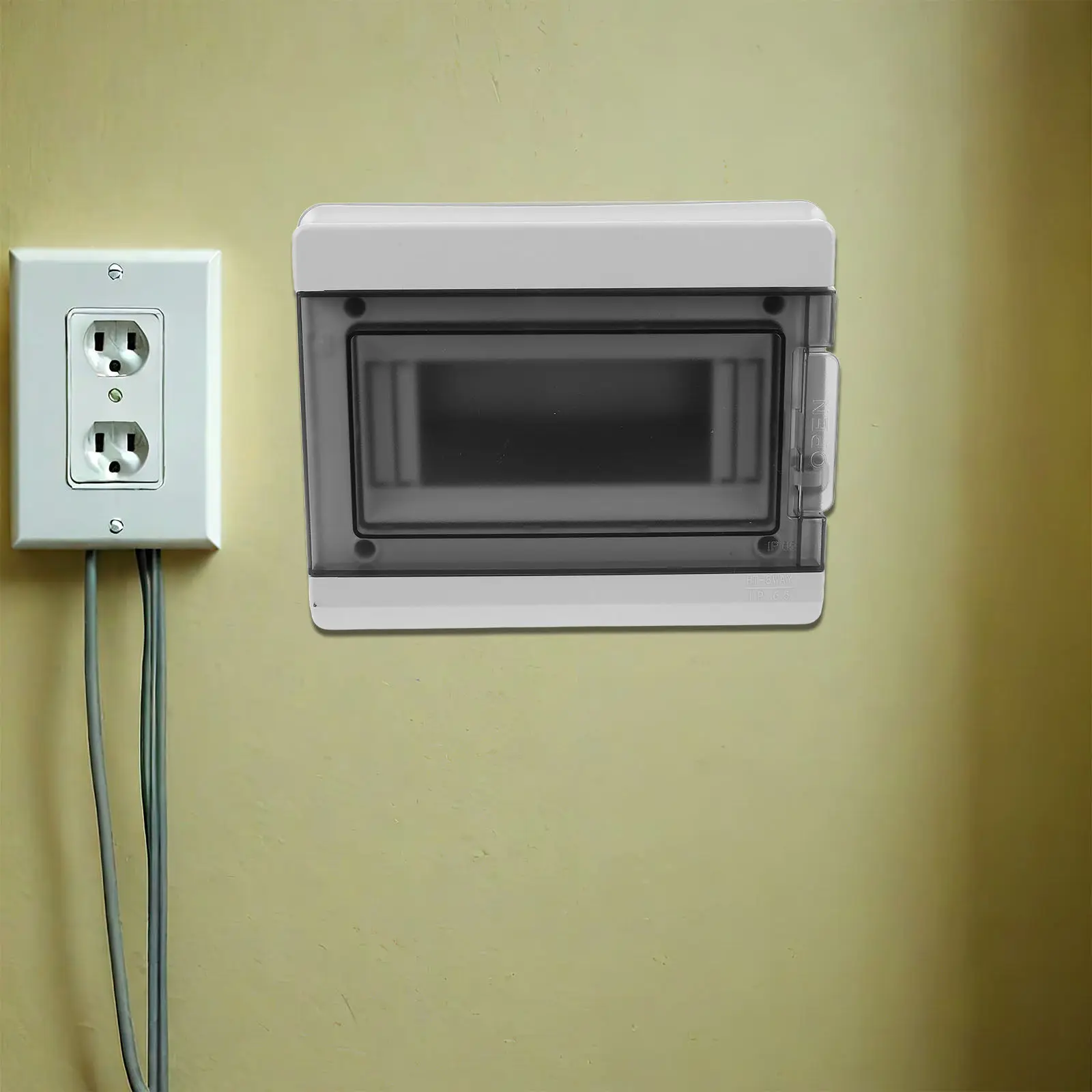 Outdoor Breaker Box Waterproof Distribution Box Plastic Electrical Enclosure Clear Cover Weatherproof Breaker Case Industrial