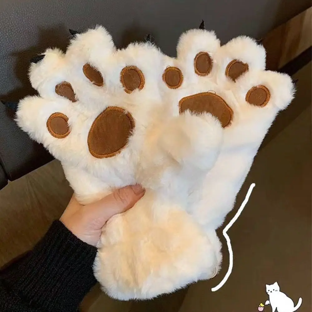 

Fashion Warm Women Winter Gloves Bear Paw Soft Cat Paw Gloves Cute Cartoon Animal Gloves Outdoor