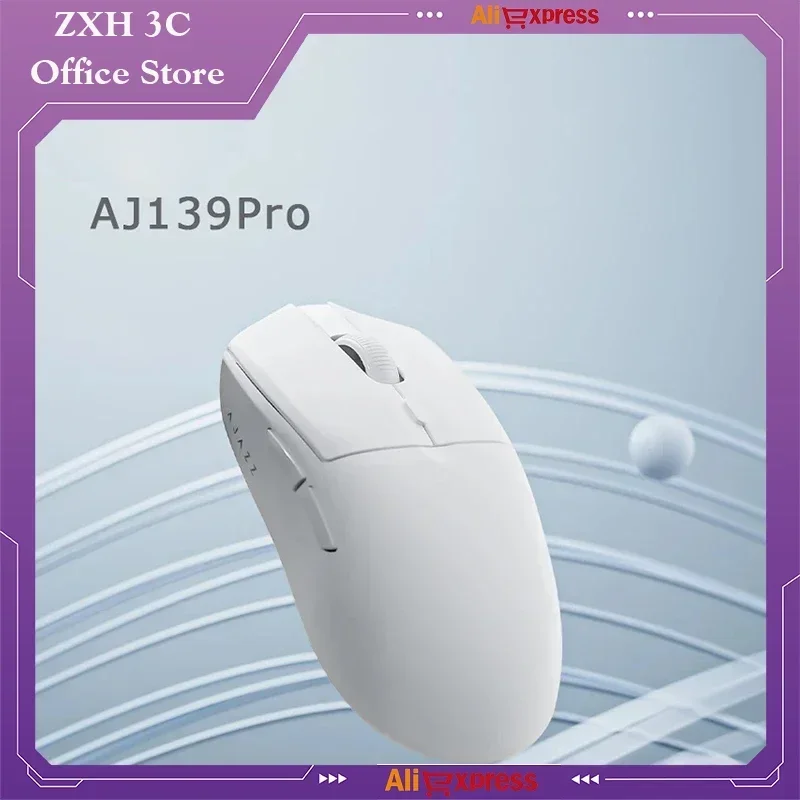 Ajazz Aj139pro Dual Mode Gaming Mouse Lightweight 26000dpi Adjustable Paw3395 Wireless Wired Gaming Office Computer Peripheral