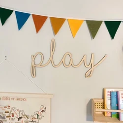 custom play Word For Playroom Nursery Decor Sign  Kids Room Wall Decor  Laser Cut  Wood