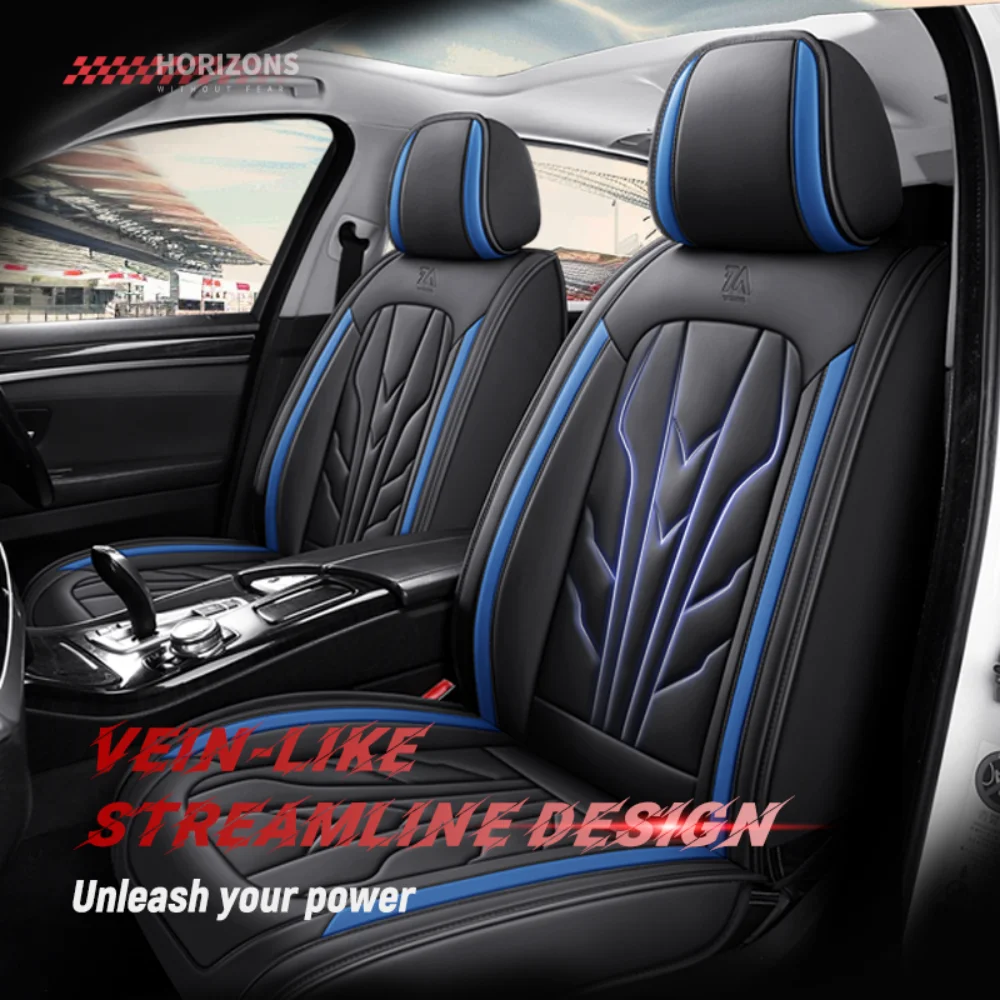 

Universal car seat cover, made of waterproof leather, suitable for most 5-seater sedans, SUVs, and trucks, Easy to install