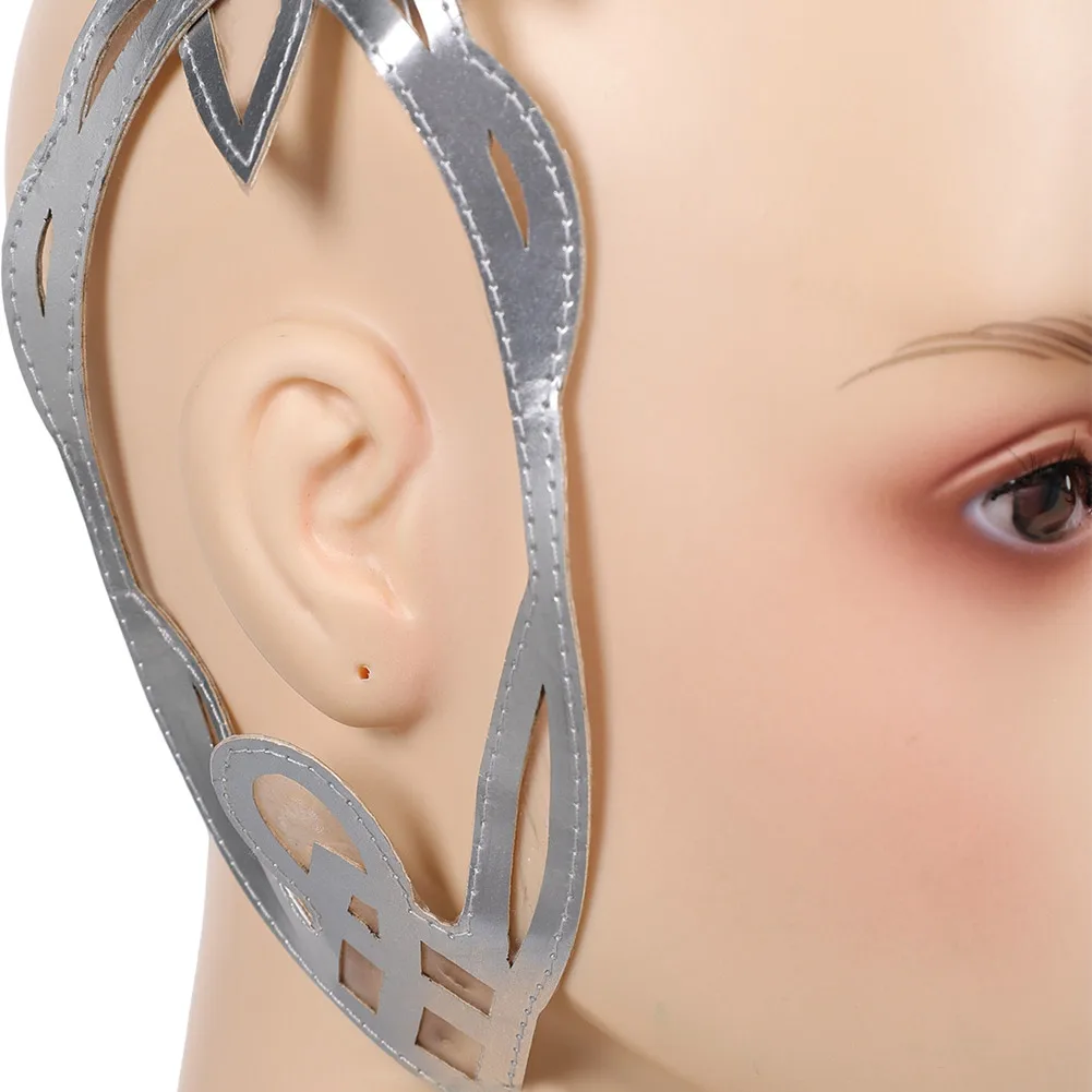 Film espace bataille rôle Padme Cosplay Amidala argent couvre-chef oreille couverture Costume accessoires femme adulte filles bandeau Halloween