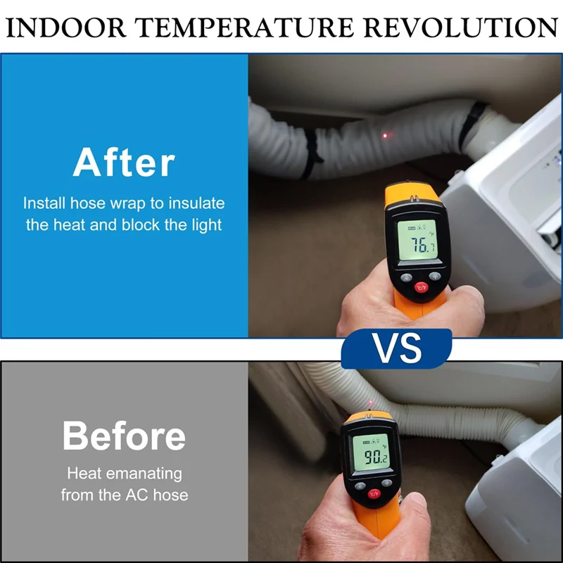 DHIPP-حامي خرطوم التيار المتردد المحمول، طقم فتحة تهوية نافذة التيار المتردد المحمول، غطاء خرطوم مكيف الهواء