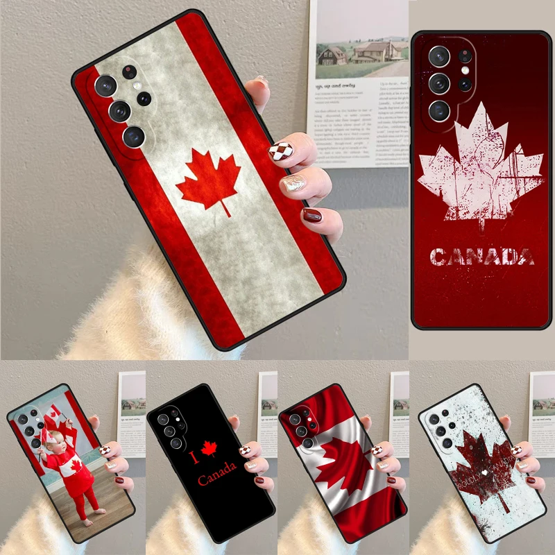 Kanada-Flagge Ahornblatt Rot Handyhülle für Samsung Galaxy Note 10 Pro S26 Ultra S23 S24 FE S25 S21 S22 PLUS Stoßfeste Schutzhülle