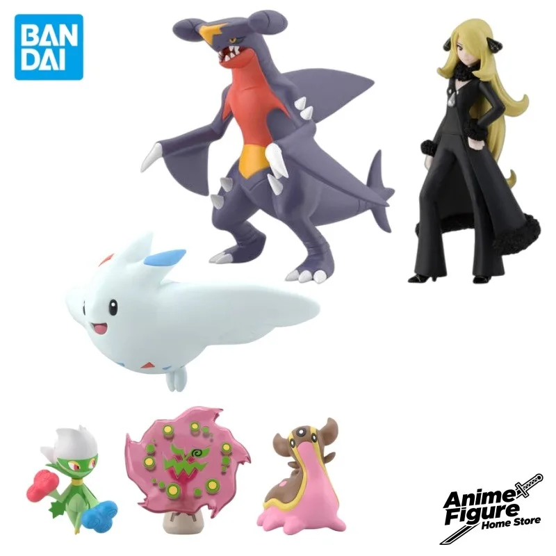 

100%Original in Stock Bandai Scale World POKEMON Sinnoh Cynthia Garchomp Togekiss Roserade Anime Character Model Toys Collection