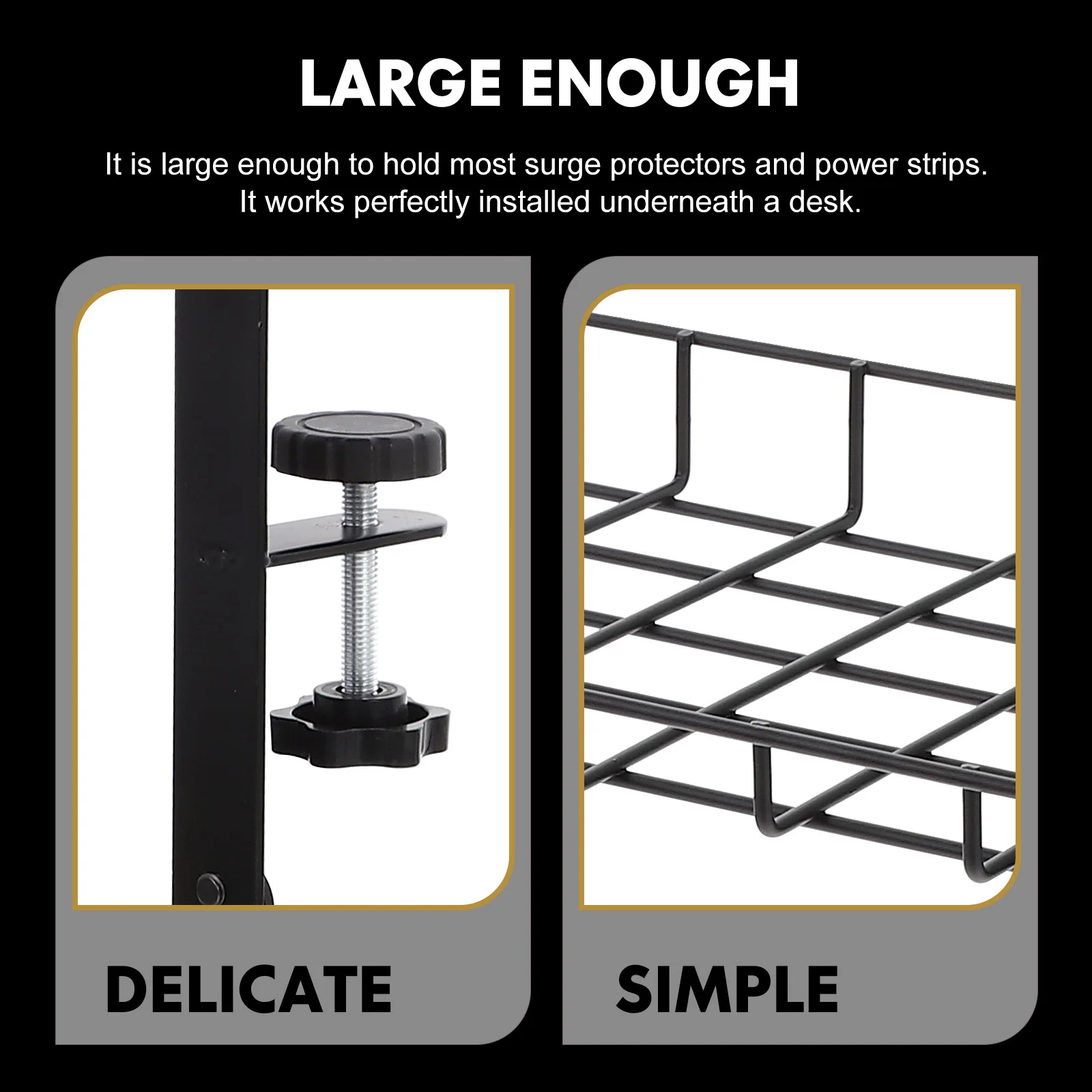 

Rack Management Holder Cord Storage Organizer For Power Strips Surge Protectors Under Desk Cord Organizer Under Desk Wire Rack
