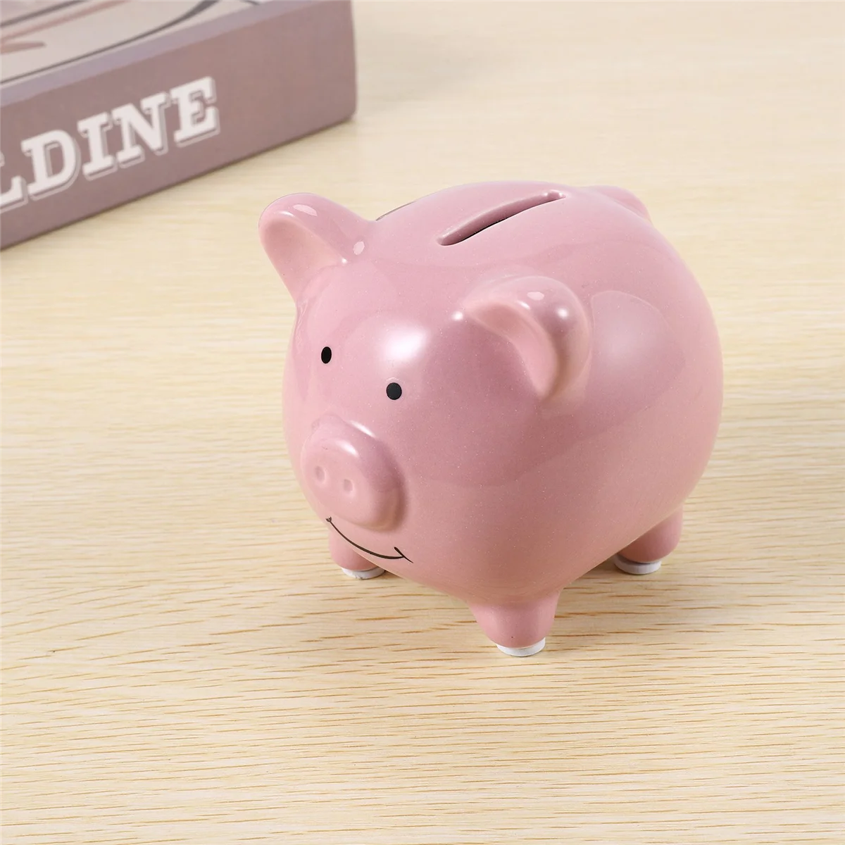 

Качество! Керамическая копилка на память, розовая